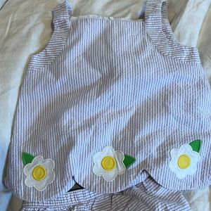 Gorgeous Florence Eiseman purple floral outfit size 12 month